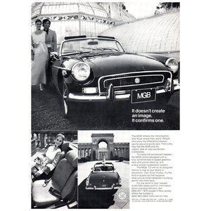 1972 MG MGB 2 Door Convertible Roadster Vintage Print Ad Wedding Image Wall Art